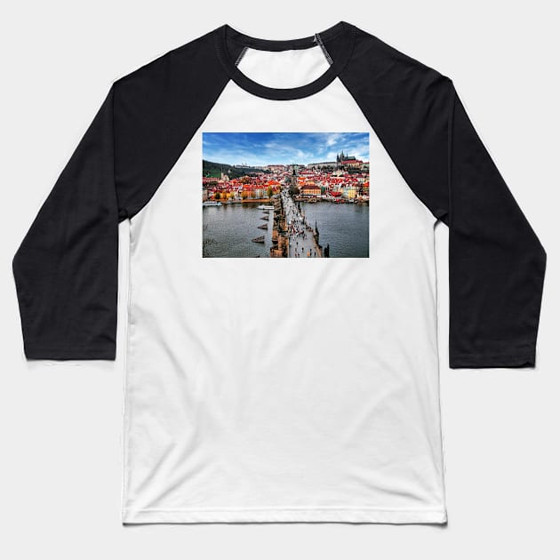 Prague - Charles Bridge Fine Art Photograph Baseball T-Shirt by stuartchard